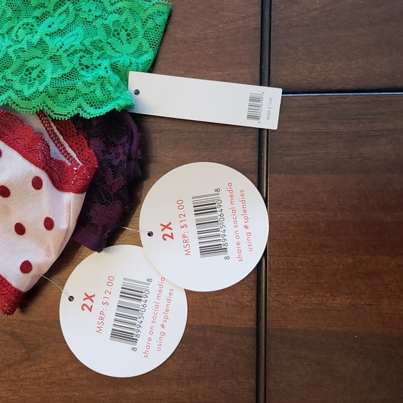 NWT Women's Splendies Thong Underwear (3 pairs) - Picture 5 of 5